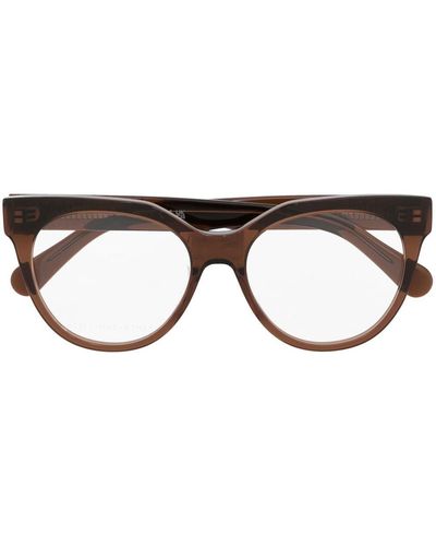 Stella McCartney Pantos-frame Transparent-design Sunglasses - Brown
