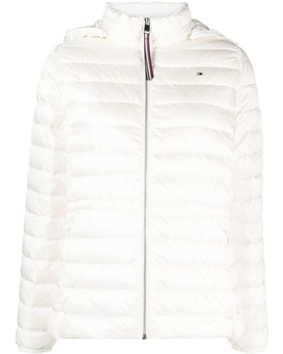 Tommy Hilfiger Hooded Padded Puffer Jacket - White