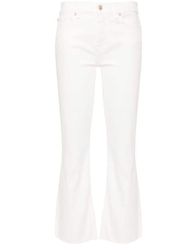 7 For All Mankind Daisy Mid-rise Cropped Jeans - White
