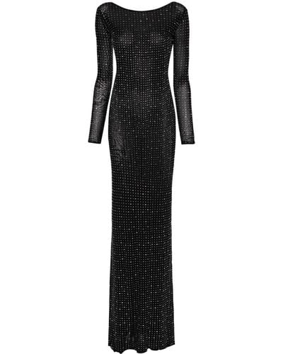 Atu Body Couture X Rue Ra Rhinestone-embellished Gown - Black