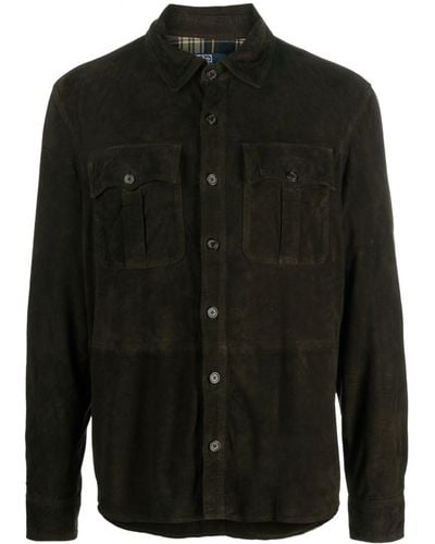 Polo Ralph Lauren Safarihemd aus Wildleder - Schwarz