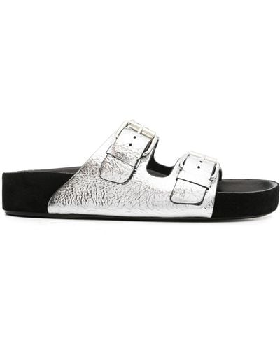 Isabel Marant Lennyo Leather Sandals - White