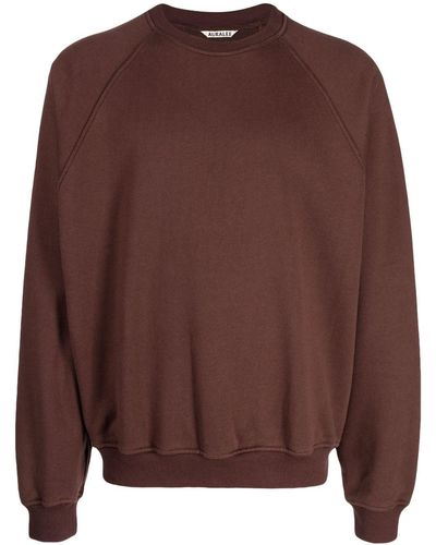 AURALEE Sweatshirt mit rundem Ausschnitt - Braun