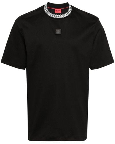 HUGO プリント Tシャツ - ブラック