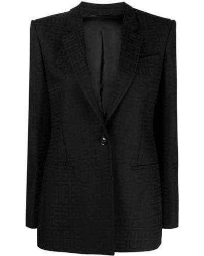 Givenchy Blazer con motivo 4G en jacquard - Negro