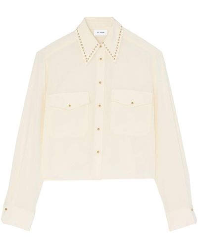 St. John Blouse en crêpe de chine - Blanc