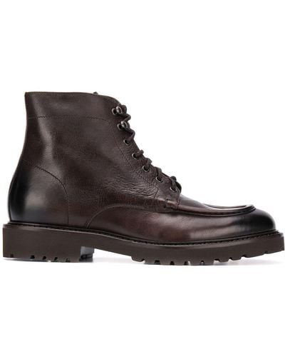 Doucal's Lace-up Ankle Boots - Brown