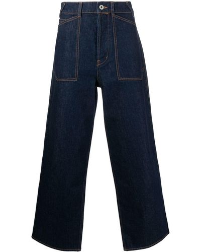 KENZO Jeans Con Cinturino Posteriore - Blu