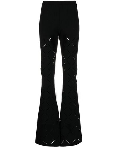 Versace Cut-out Flared Pants - Black