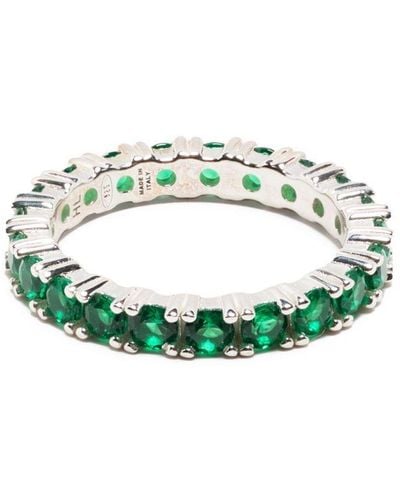 Hatton Labs Eternity Crystal-embellished Ring - Green