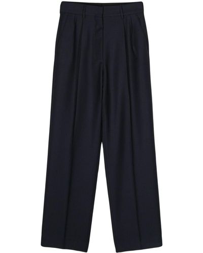 Blazé Milano Pleated Tailored Trousers - Blue