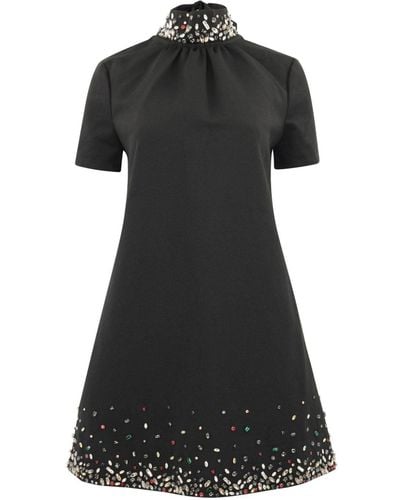 STAUD Ilana Crystal-embellished Mini Dress - Black