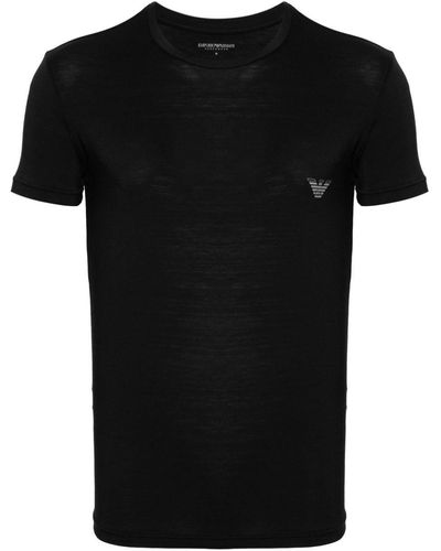 Emporio Armani Logo-print T-shirt (pack Of Two) - Black