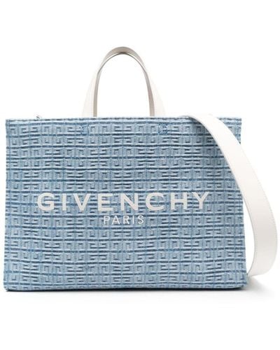 Givenchy Medium G Tote Denim Shopping Bag - Blue