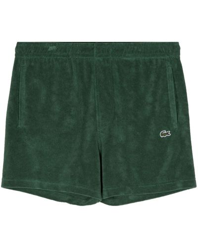Lacoste Shorts aus Frottee-Strick - Grün