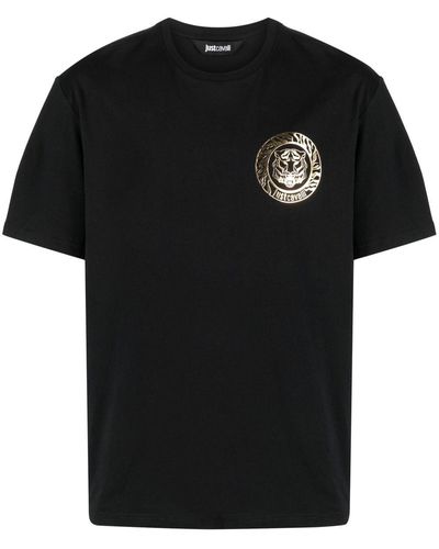 Just Cavalli T-shirt Met Logoprint - Zwart