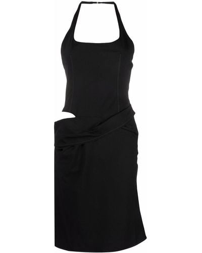 Jacquemus La Robe Hielo Asymmetric Dress - Black