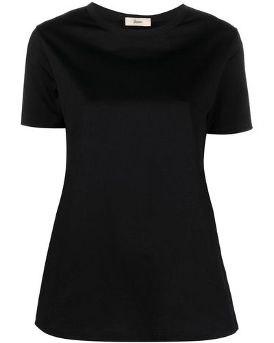 Herno Short-sleeve Cotton T-shirt - Black