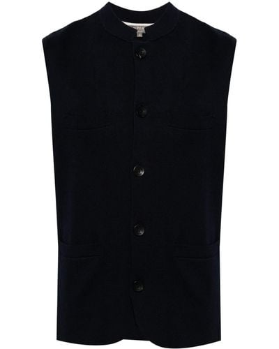 N.Peal Cashmere Penzance Cotton-cashmere Vest - Black