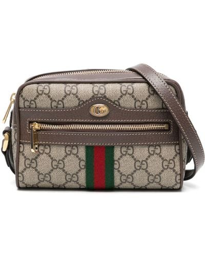 Gucci Ophidia GG Supreme Mini Bag - Bruin