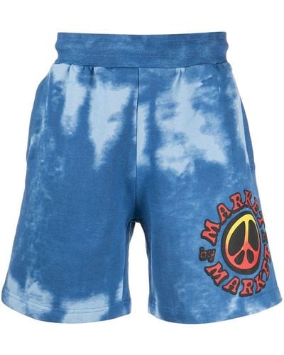 Market Cali Lock Gradient Tie-dye Shorts - Blue