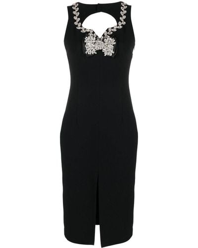 Loulou Crystal-embellished Sleeveless Dress - Black