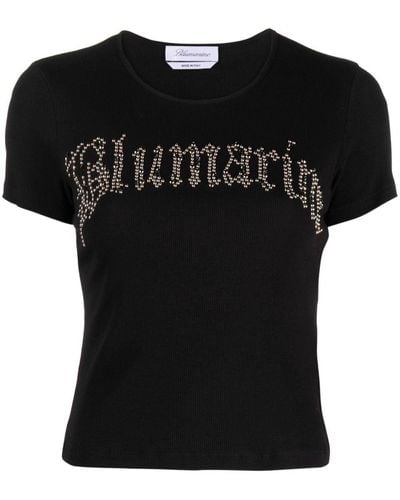 Blumarine Camiseta con logo - Negro