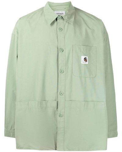 Carhartt Camisa con parche del logo y manga larga - Verde