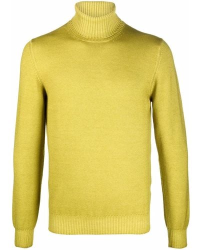 Fileria Roll-neck Knitted Sweater - Yellow