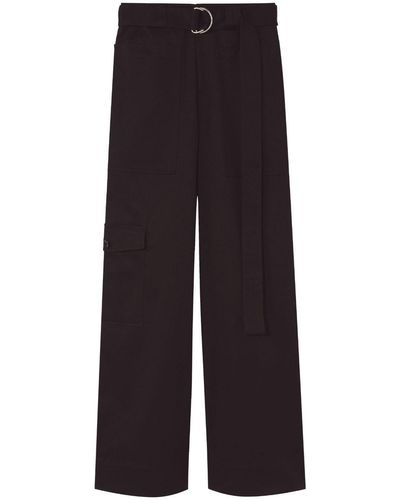 Proenza Schouler Pantalon cargo à taille ceinturée - Bleu