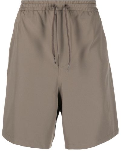 Emporio Armani Pantalones cortos de chándal con cordones - Gris