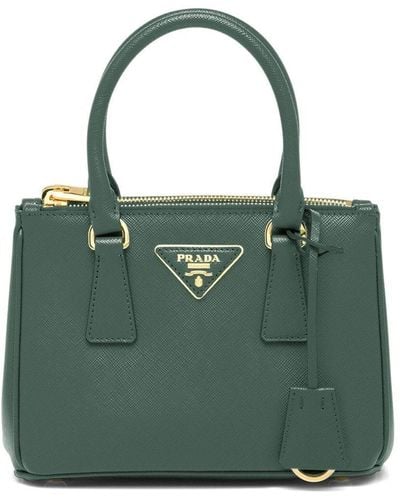 Prada Galleria Leather Mini Bag - Green