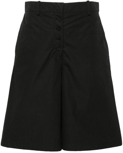 Jil Sander Tailored Cotton Shorts - Black