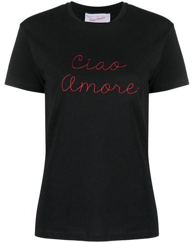 Giada Benincasa Ciao Amore Print T-shirt - Black
