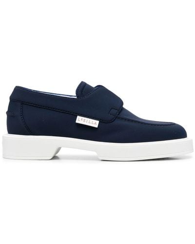 Le Silla Yacht Slip-on Leather Loafers - Blue