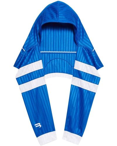 Balenciaga Soccer-jersey Hood Scarf - Blue