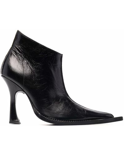 CHARLOTTE KNOWLES Serpent Pointed-toe Boots - Black