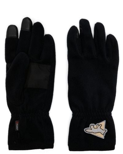 and wander X Maison Kitsuné Fleece Gloves - Black