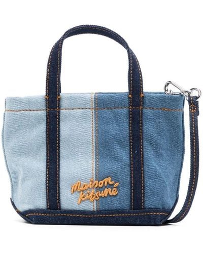 Maison Kitsuné Fox Head Medium Shopper - Blauw