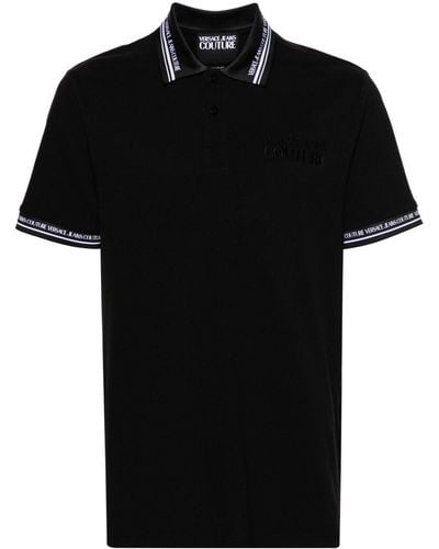 Versace ロゴ ポロシャツ - ブラック