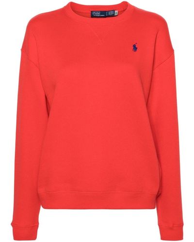 Polo Ralph Lauren Sweatshirt mit Logo-Stickerei - Rot