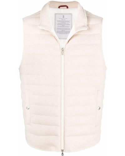 Brunello Cucinelli Knitted Padded Gilet - Multicolour