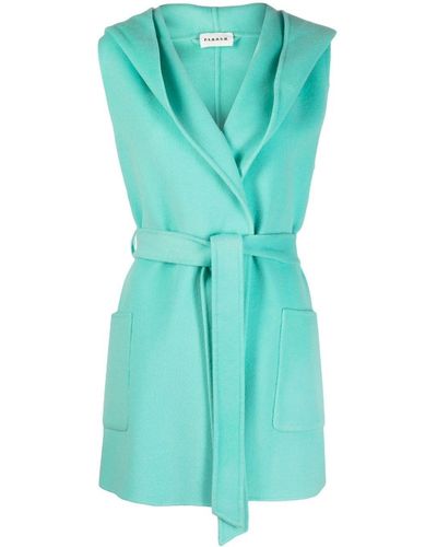 P.A.R.O.S.H. Belted Mid-length Coat - Green