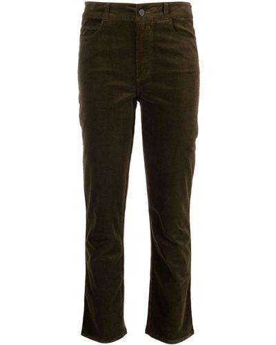 PAIGE Pantalon en velours côtelé à patch logo - Noir