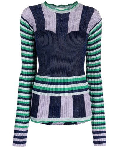 Henrik Vibskov Colour-block Knit Sweater - Blue