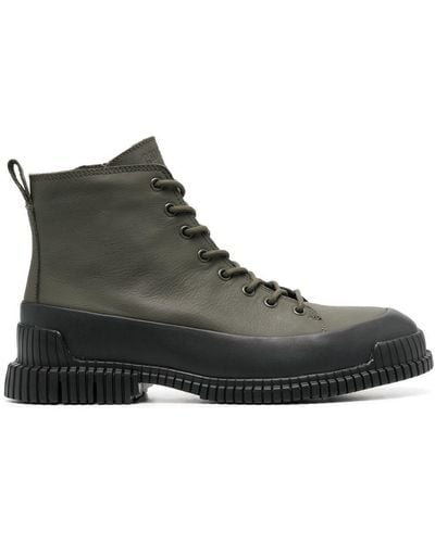 Camper Pix Leather Ankle Boots - Black