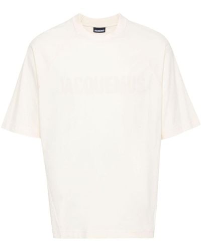 Jacquemus Les Classiquesコレクション ホワイト Le T-shirt Typo Tシャツ