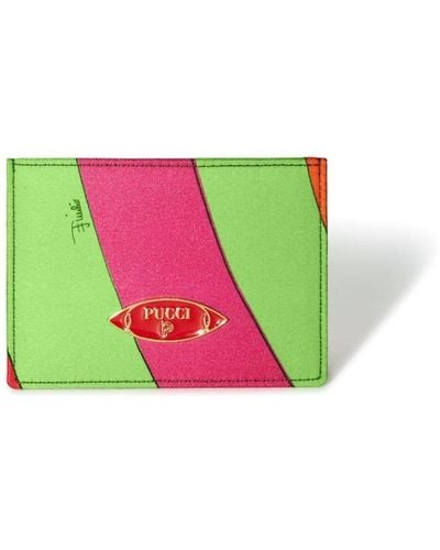Emilio Pucci Iride-print Card Holder - Pink