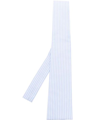 Comme des Garçons Vertical-stripe Cotton Poplin Tie - White