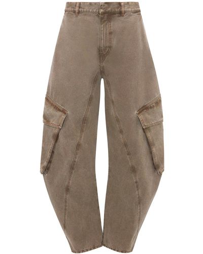 JW Anderson Cargo-Jeans mit Twist-Detail - Natur